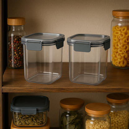 Wukusy Apex Press N Lock airtight food storage container set with two 900ml containers for kitchen organization.