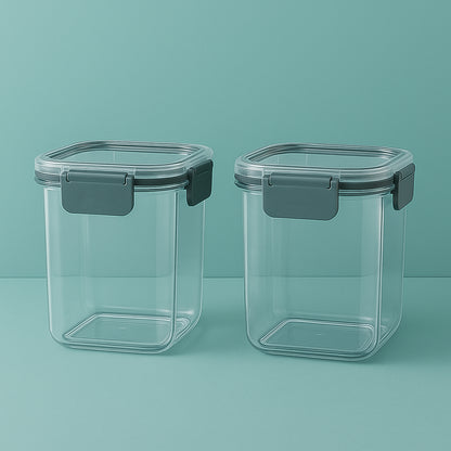 Wukusy Apex Press N Lock airtight food storage container set, 2-piece, 900ml capacity, with secure locking lids for kitchen organization