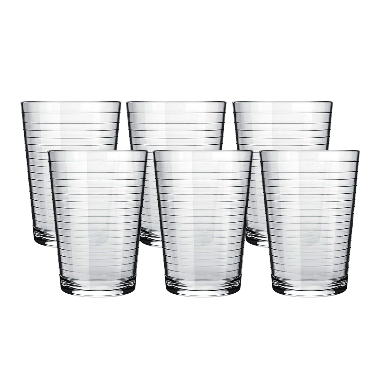 Wukusy Apex Pyramid Ringo plastic glass tumbler, 300ml, durable, crystal-clear, ideal for home and kitchen use