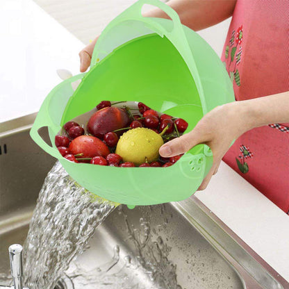 Wukusy Apex Smart Basket 3-in-1 multiuse fruit and vegetable bowl in mixed colors, versatile kitchen storage and prep solution