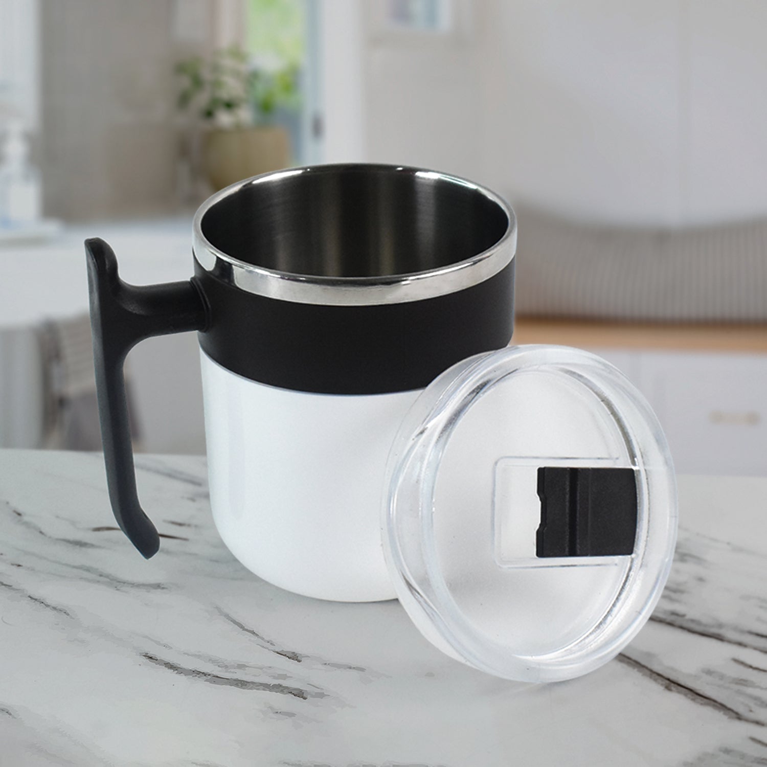 Wukusy Apex stainless steel pop inner mug with 350 ml capacity, ideal for hot and cold beverages in home and kitchen use