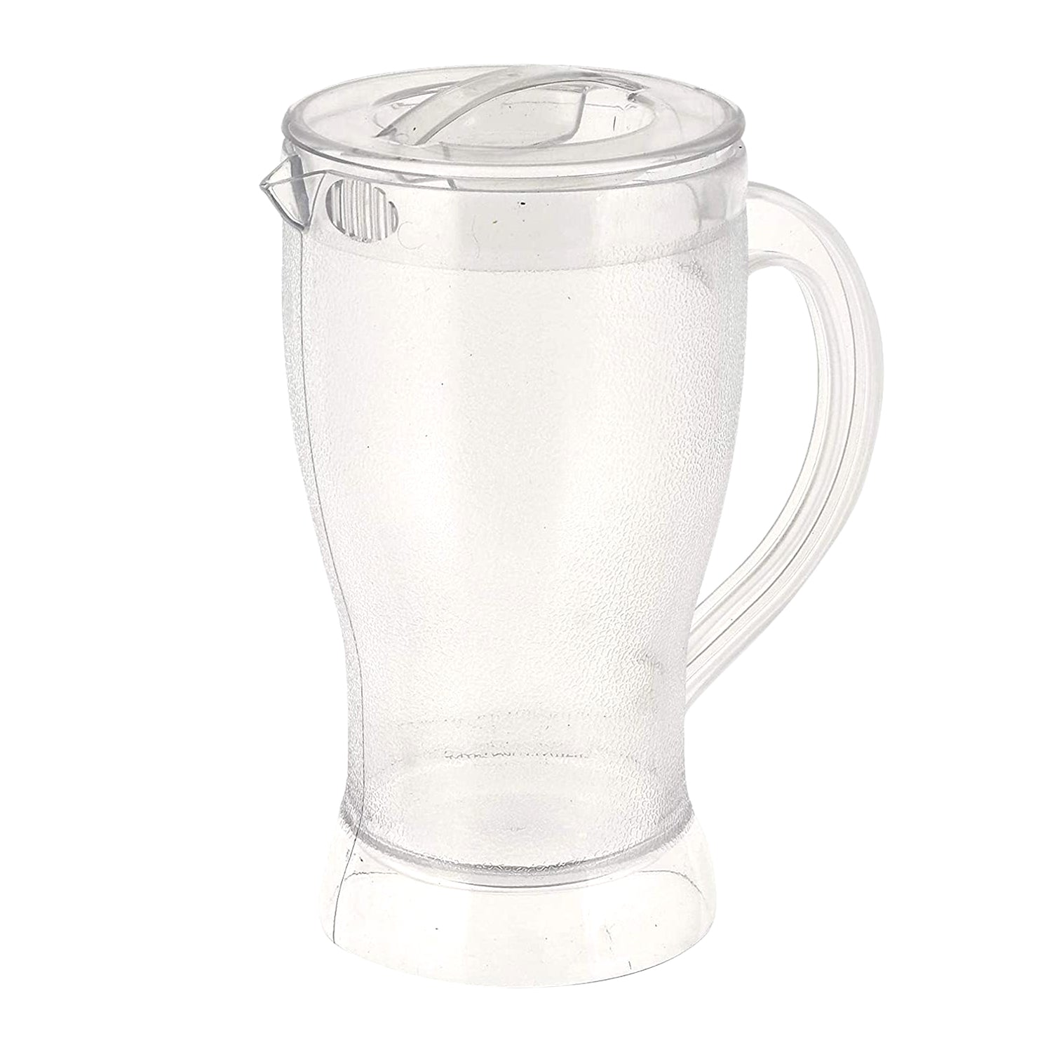 Wukusy Apex unbreakable lemon jug, 1200 ml, durable kitchen pitcher for serving beverages, clear plastic design.