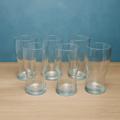 Wukusy Apex Vista unbreakable glass pitcher set with six 350 ml glasses for home & kitchen use.