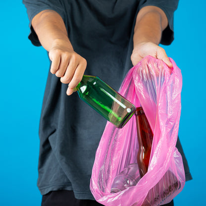 Set of 5 biodegradable garbage bag rolls, 45x50 cm, from Wukusy, ideal for eco-friendly kitchen waste disposal.