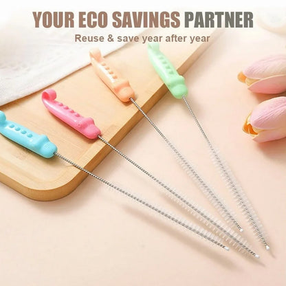 Wukusy bottle spout cleaning brush with ergonomic handle, 22 cm long, designed for cleaning bottles and narrow openings.