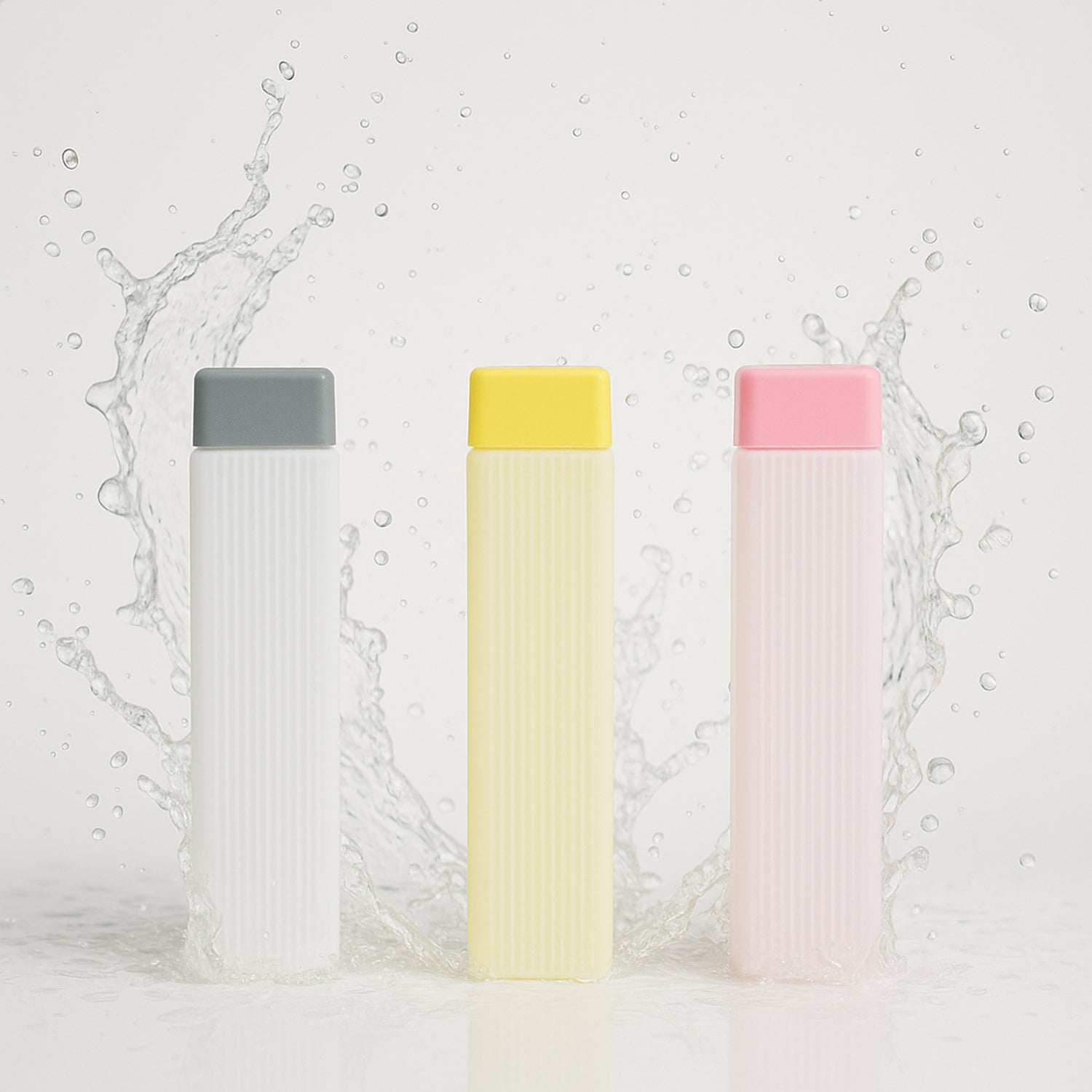 Six BPA plastic leakproof hydration water bottles by Wukusy, designed for home and kitchen use, with secure lids and durable construction.