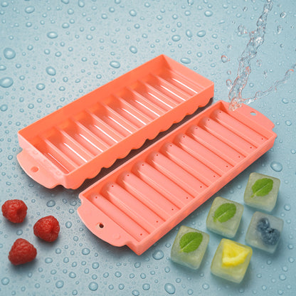 Two Wukusy compact plastic ice stick trays for home and kitchen use, perfect for making ice sticks easily.