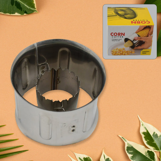 Wukusy stainless steel corn cutter and kernel remover for home and kitchen use, designed to strip kernels from fresh corn cobs.