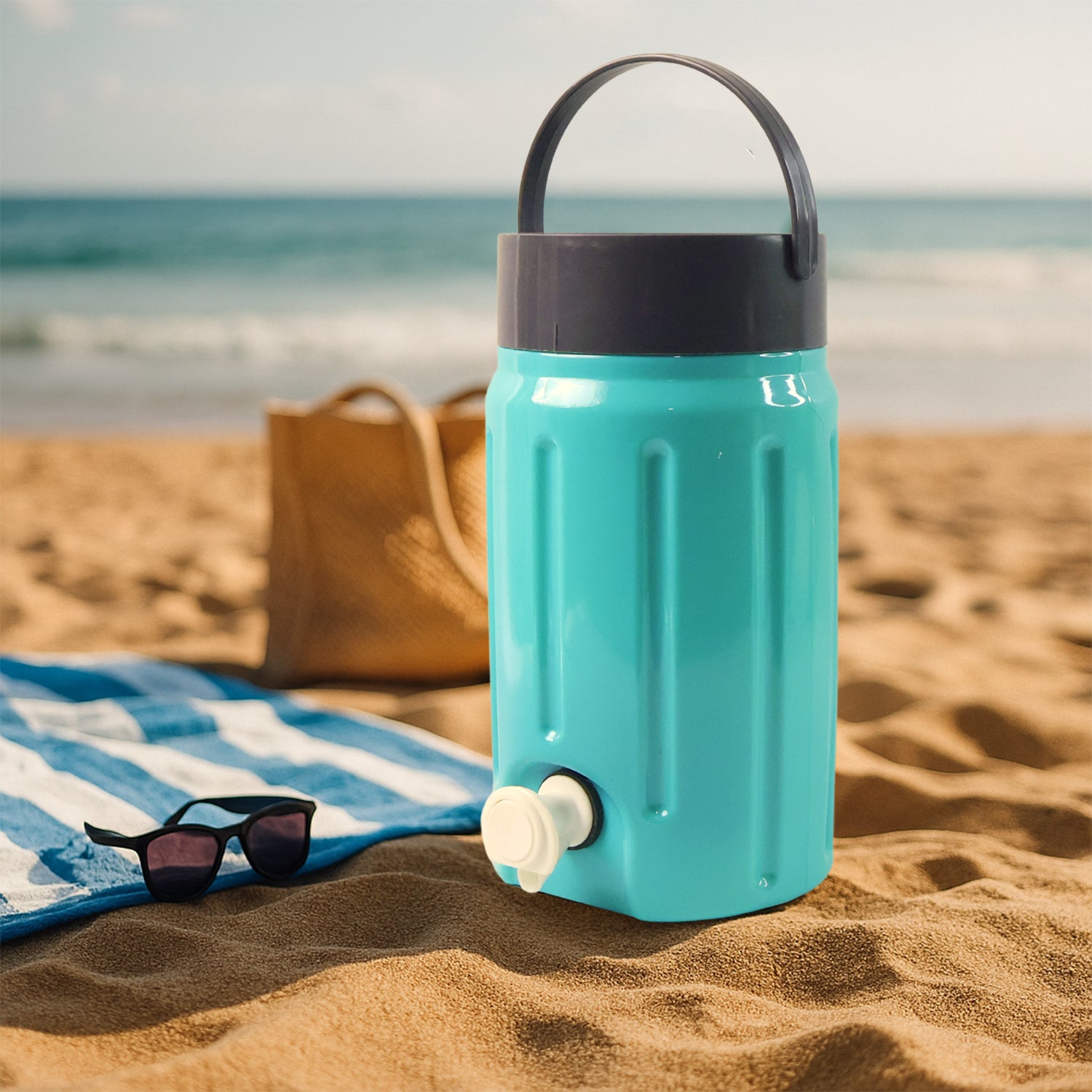 Wukusy 2-litre crystal water jug for home and kitchen, transparent with a sleek handle and spout for easy pouring.