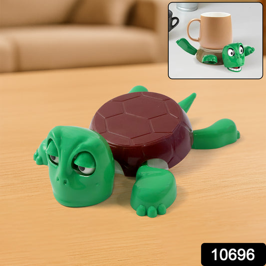 Cute plastic turtle cup coaster from Wukusy, featuring a charming turtle design ideal for protecting surfaces in the home or kitchen.