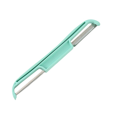 Wukusy double-sided potato peeler with stainless steel blade for efficient peeling in home kitchen use.
