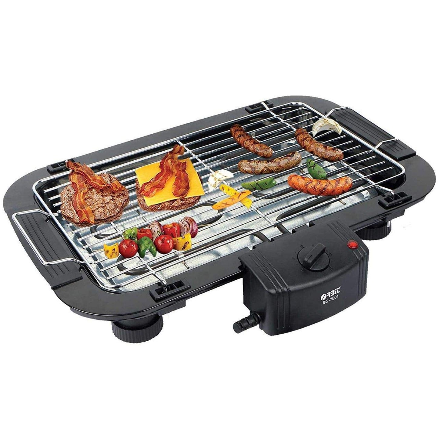 Wukusy electric barbecue grill with 2000W power, compact design for home and kitchen grilling.