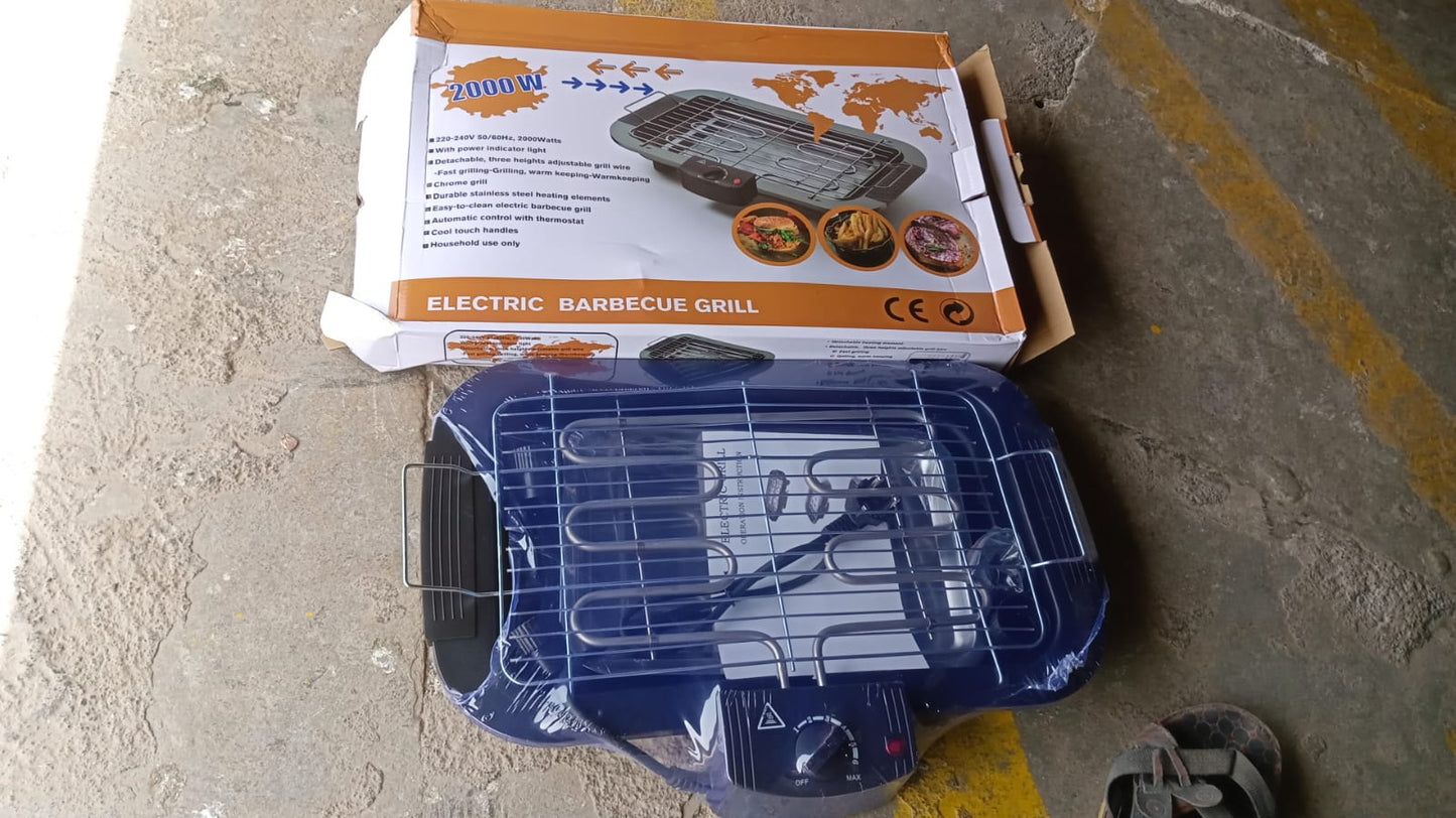 Wukusy electric barbecue grill with 2000W power, compact home and kitchen appliance for outdoor grilling.