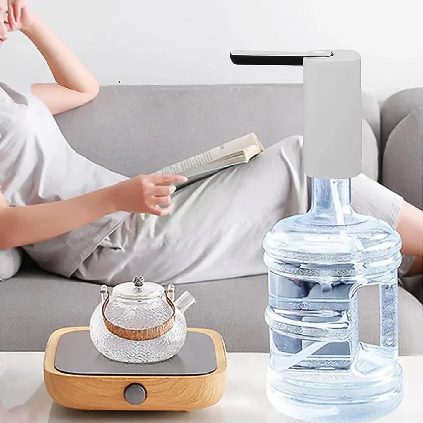 Wukusy electric water dispenser pump for home and kitchen, compact and easy to use for dispensing water from bottles.