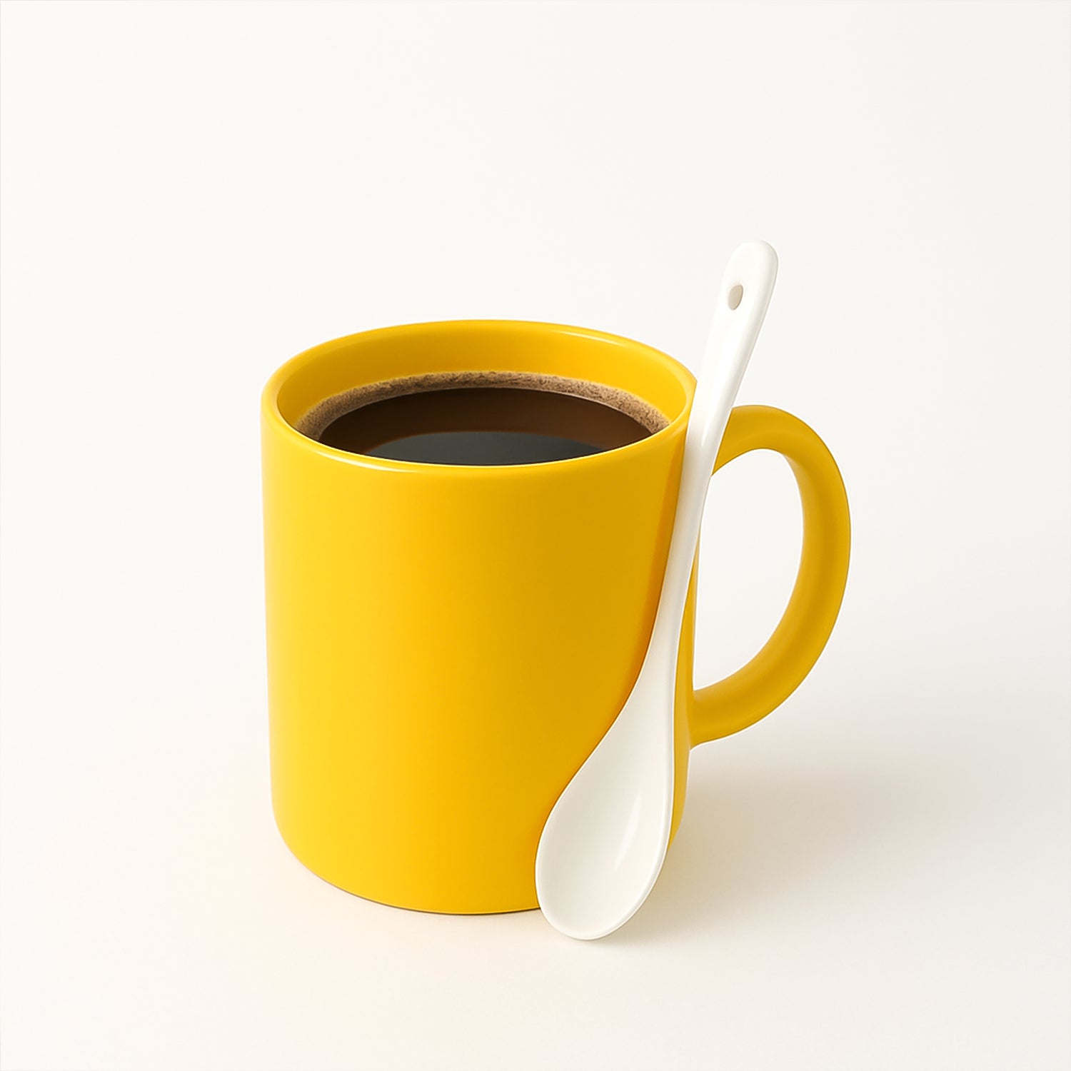Elegant ceramic mug with matching spoon from Wukusy, perfect for home and kitchen use, showcasing a stylish design.
