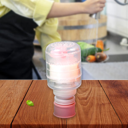 Flexible plastic faucet extender by Wukusy, designed for easy attachment to kitchen or bathroom faucets.
