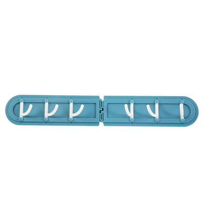 Wukusy foldable wall-mounted rotating hook rack for home and kitchen, with multiple hooks for versatile storage.