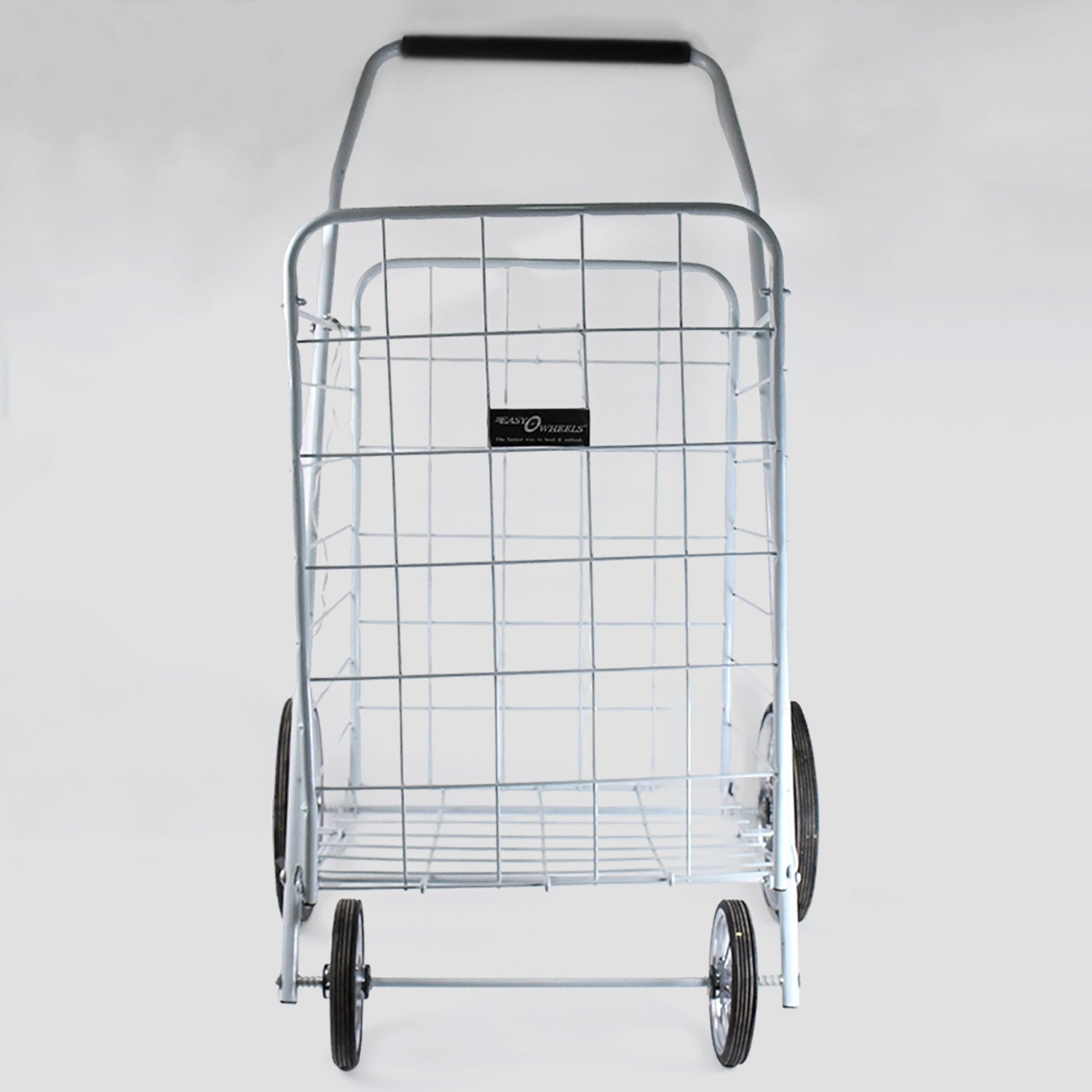 Wukusy foldable shopping trolley with wheels, set of 2, portable home and kitchen transport carts for groceries and errands.