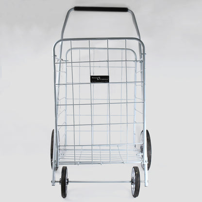 Wukusy foldable shopping trolley with wheels, set of 2, portable home and kitchen transport carts for groceries and errands.