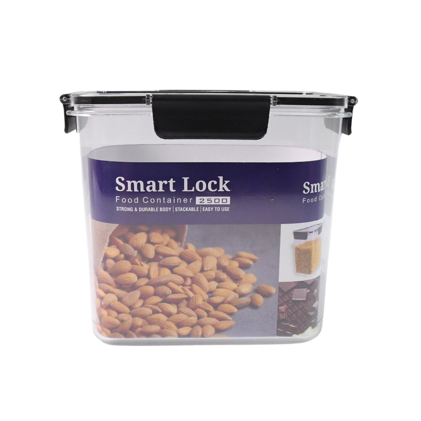 Wukusy 2500ml airtight plastic food storage container with easy snap lids for kitchen organization and freshness.