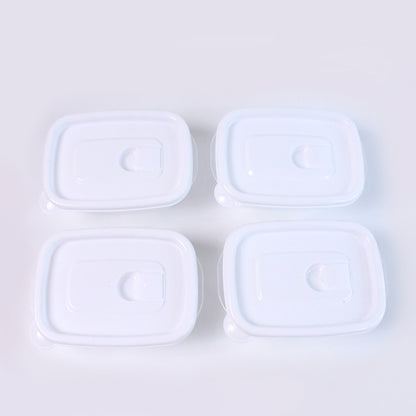Set of four Wukusy microwave-safe food storage containers, 400ml, for kitchen organization and meal prep.