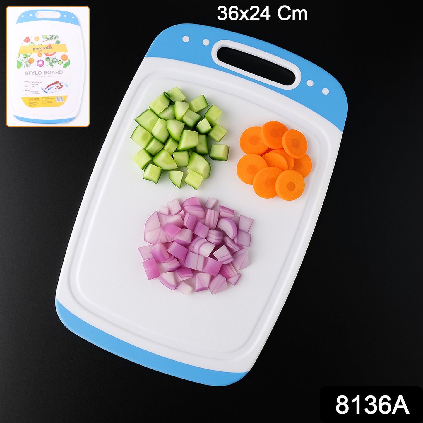 Wukusy Ganesh-themed plastic cutting and chopping board for vegetables and fruits, ideal for home kitchen use.