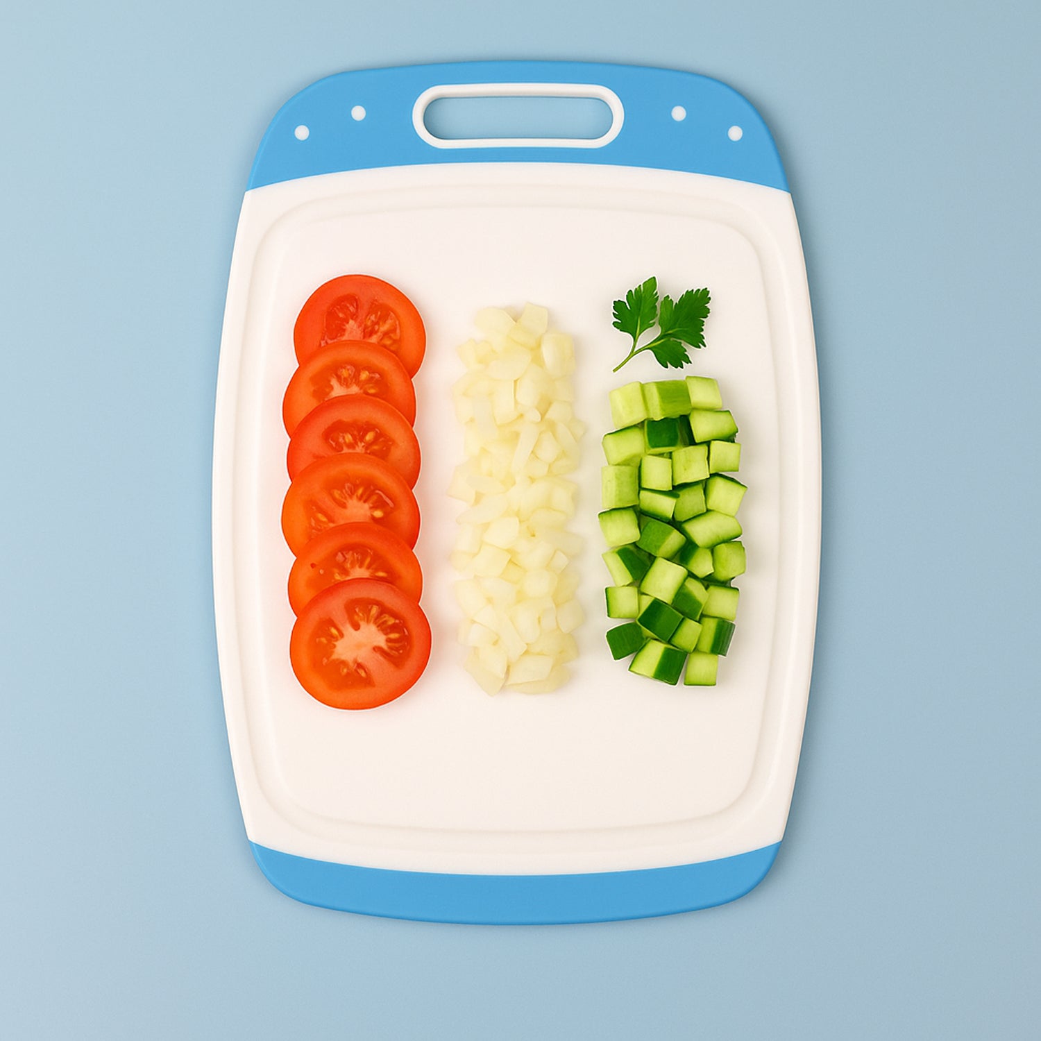 Wukusy Ganesh-themed plastic chopping board for vegetables and fruits, ideal for kitchen chopping and cutting tasks.