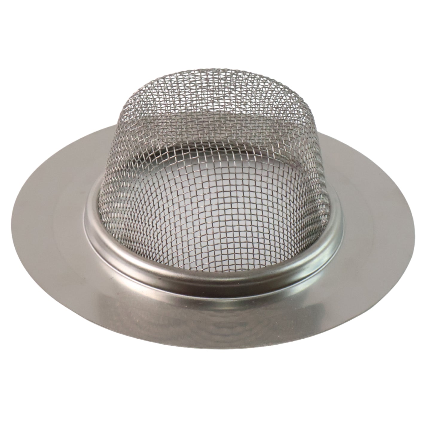 Wukusy hair catcher and sink strainer for kitchen sink drain, black plastic with fine mesh for trapping hair and debris.