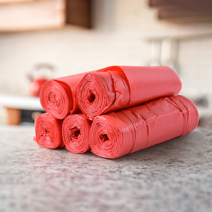Wukusy heavy duty garbage bags, 45 x 40 cm, pack of 5, durable kitchen trash bags for home use.