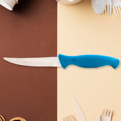 Heavy-duty stainless steel kitchen knife with ergonomic handle by Wukusy, ideal for slicing and chopping in home kitchens.