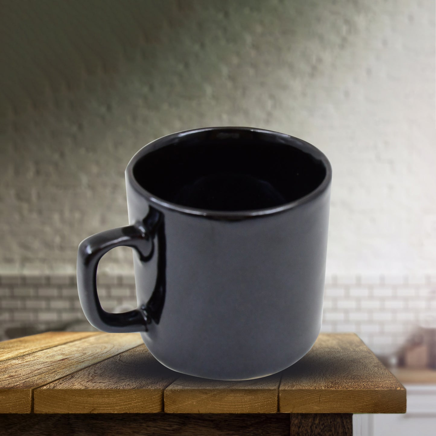 Set of four Wukusy Hide Seek ceramic tea cups with a round serving bowl, perfect for home and kitchen use.