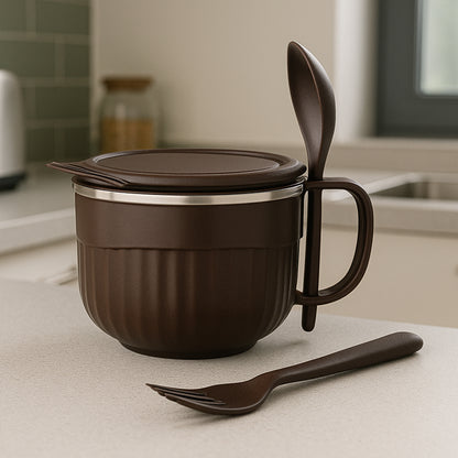 Wukusy Home Chef Tangy Twist insulated lunch bowl, 650ml capacity, with a vibrant design and secure lid for keeping meals fresh.