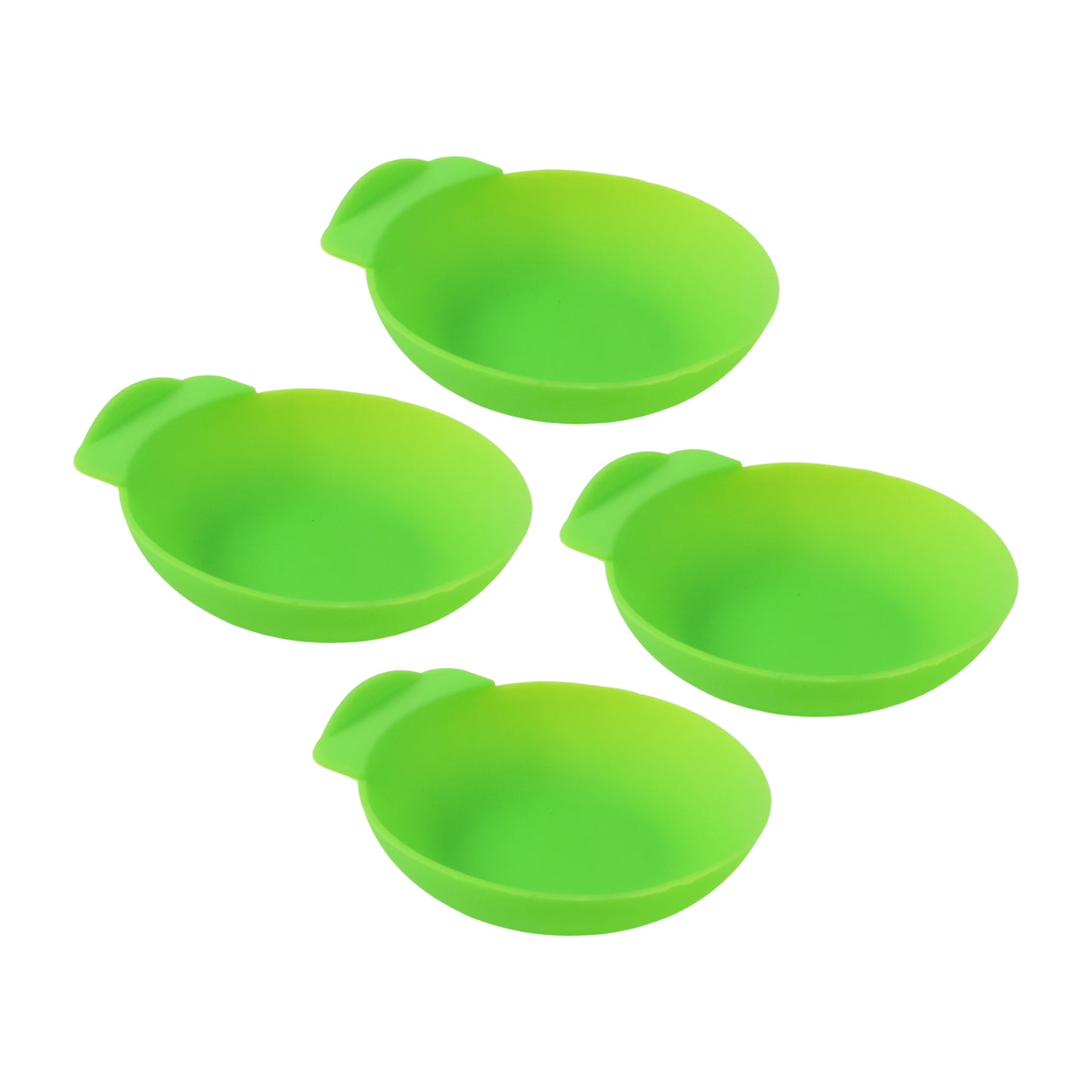 Wukusy 4-piece food-grade silicone idli maker cups for non-stick idli, dhokla, and egg poaching in home kitchen.