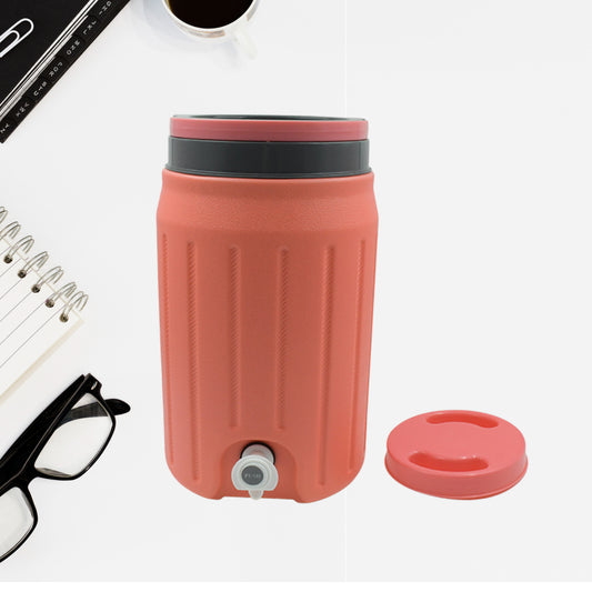 Wukusy insulated plastic water jug with sturdy handle and tap, available in 2500ml, 7500ml, and 12000ml sizes for home and travel.