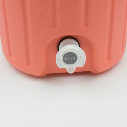 Wukusy insulated plastic water jug with sturdy handle and tap, available in 2500ml, 7500ml, and 12000ml for home or travel use.