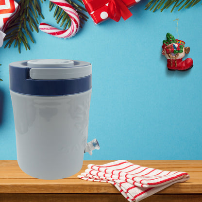 Wukusy insulated plastic water jug with sturdy handle and tap, available in 2500ml, 7500ml, and 12000ml sizes for home or travel.