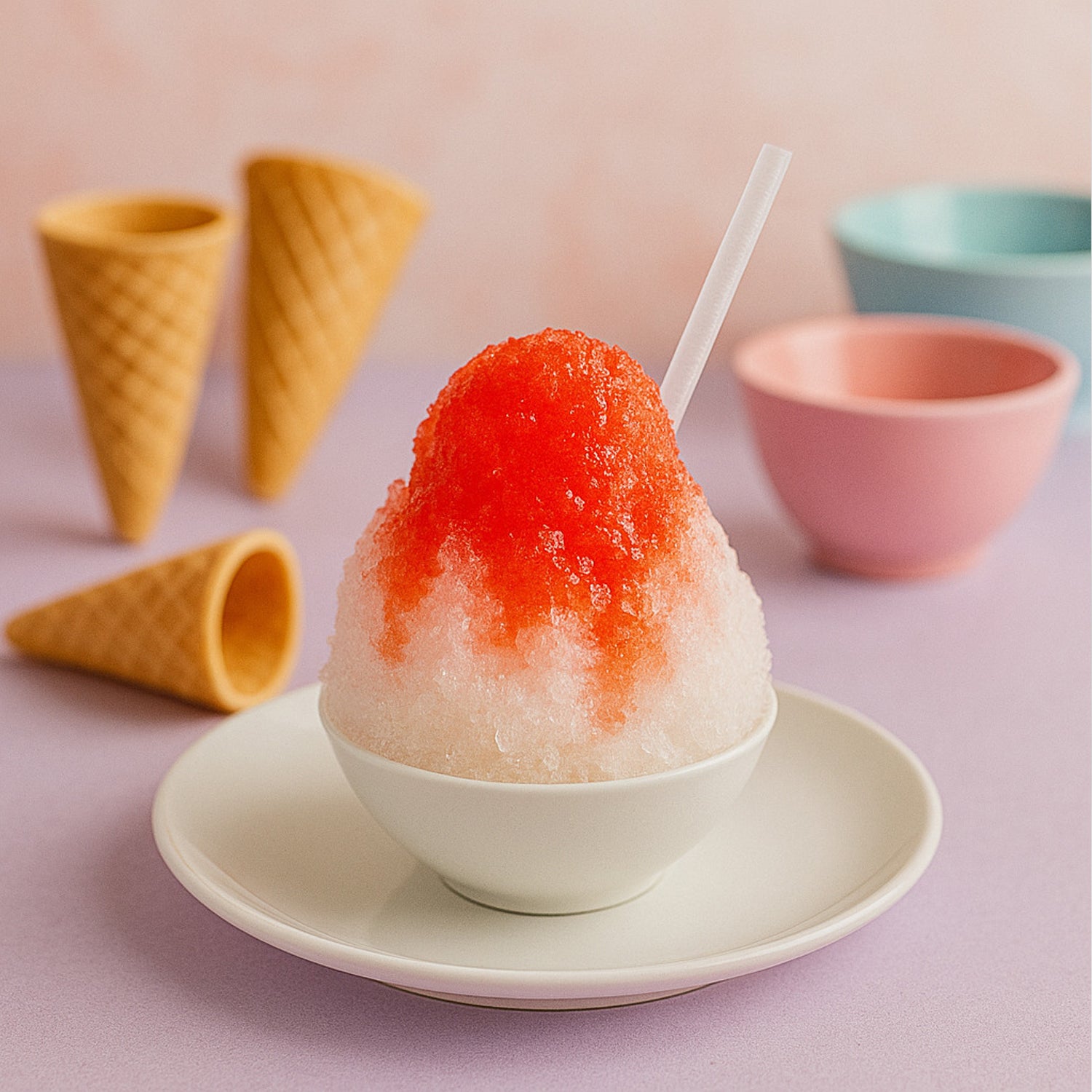 Wukusy manual ice crusher and snow cone maker with hand crank, compact home kitchen appliance for crushing ice.