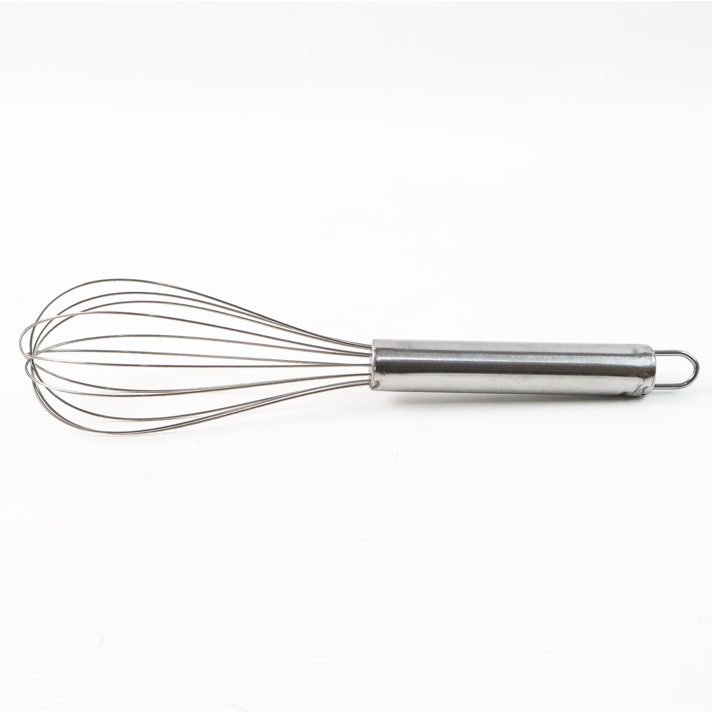 Wukusy medium stainless steel balloon whisk, 24cm, ideal for mixing and whisking in home and kitchen cooking tasks.