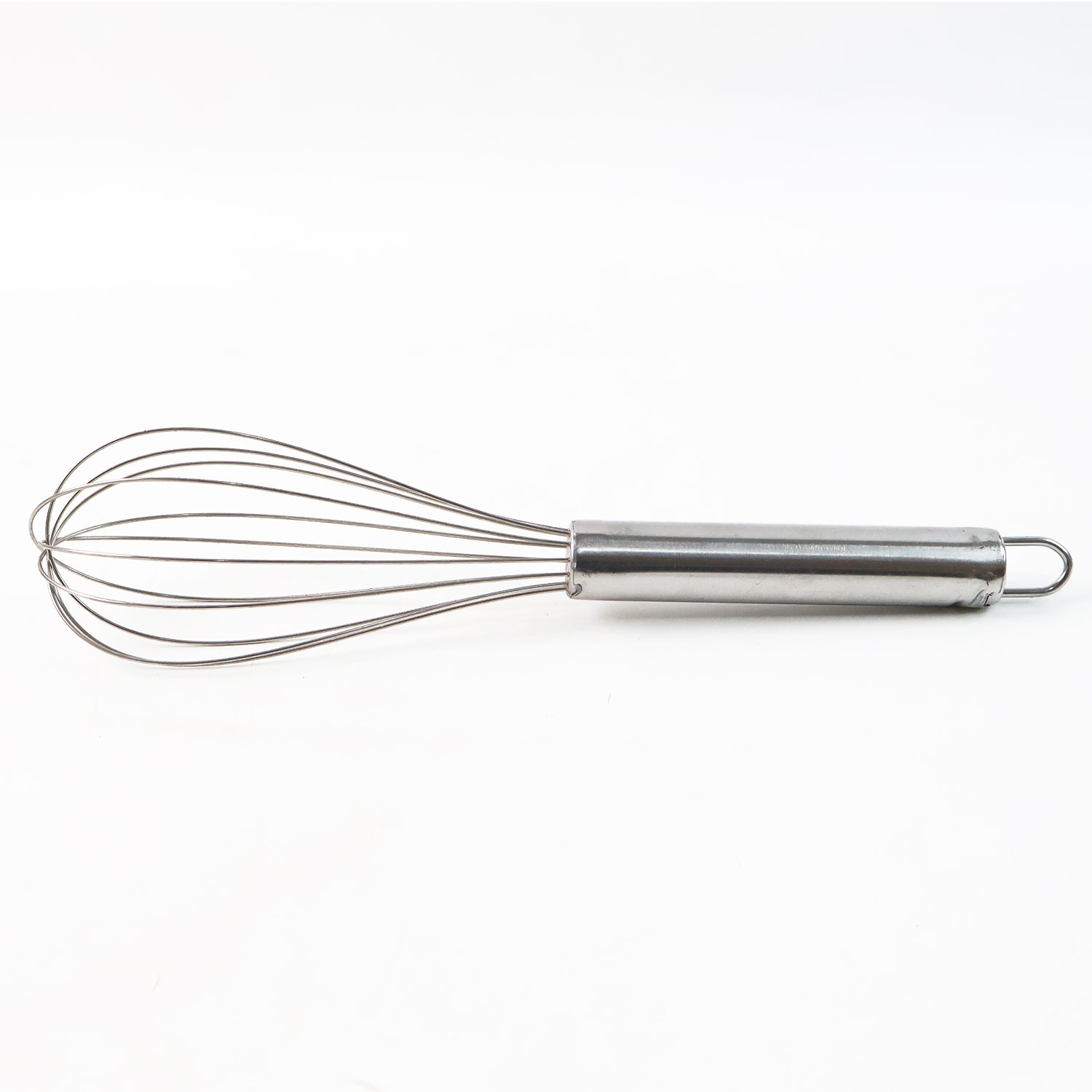Wukusy medium stainless steel balloon whisk, 24cm, ideal for mixing and whisking in home and kitchen cooking tasks.