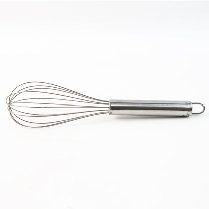 Wukusy medium stainless steel balloon whisk, 24cm, ideal for mixing and whisking in home and kitchen cooking tasks.