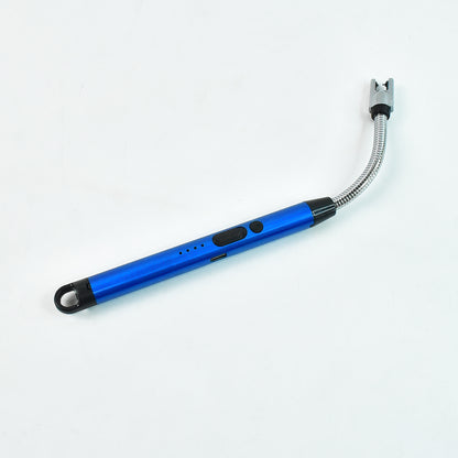 Wukusy rechargeable electric arc lighter with flexible neck, metal body, ideal for home and kitchen use, single piece.