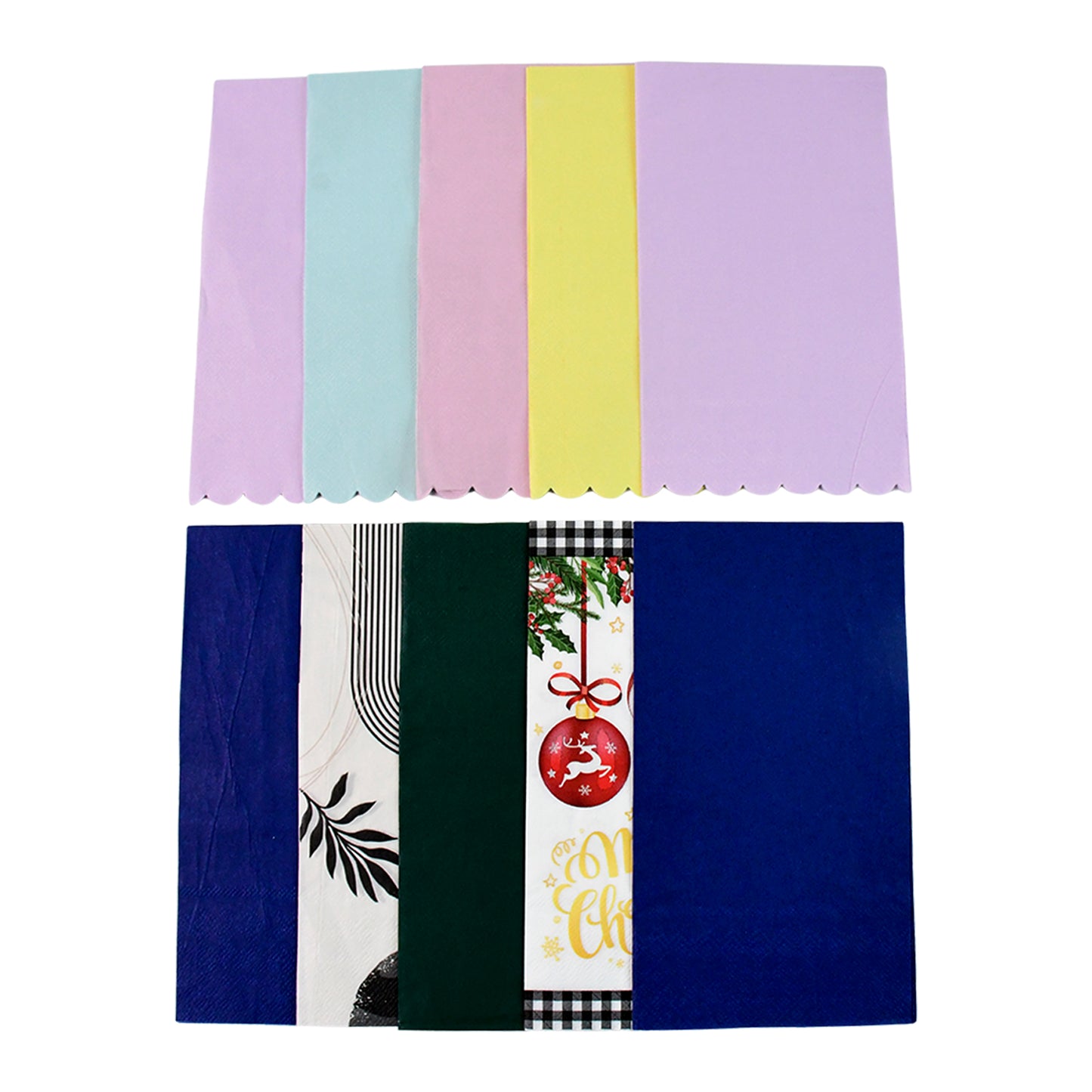 Set of 10 multi-color printed disposable food wrapping papers by Wukusy, ideal for home and kitchen use.