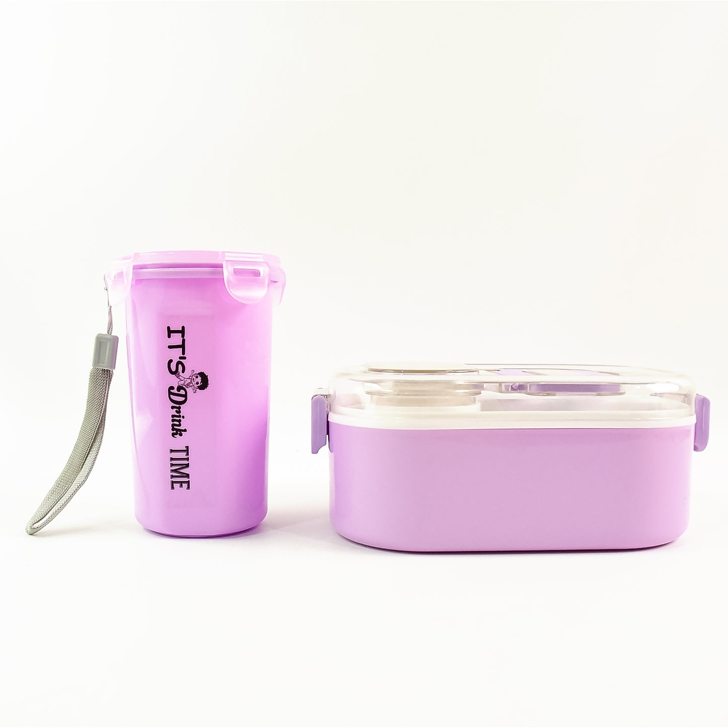 Wukusy multi-functional leakproof lunch box with cutlery and tumbler for convenient home and kitchen use.