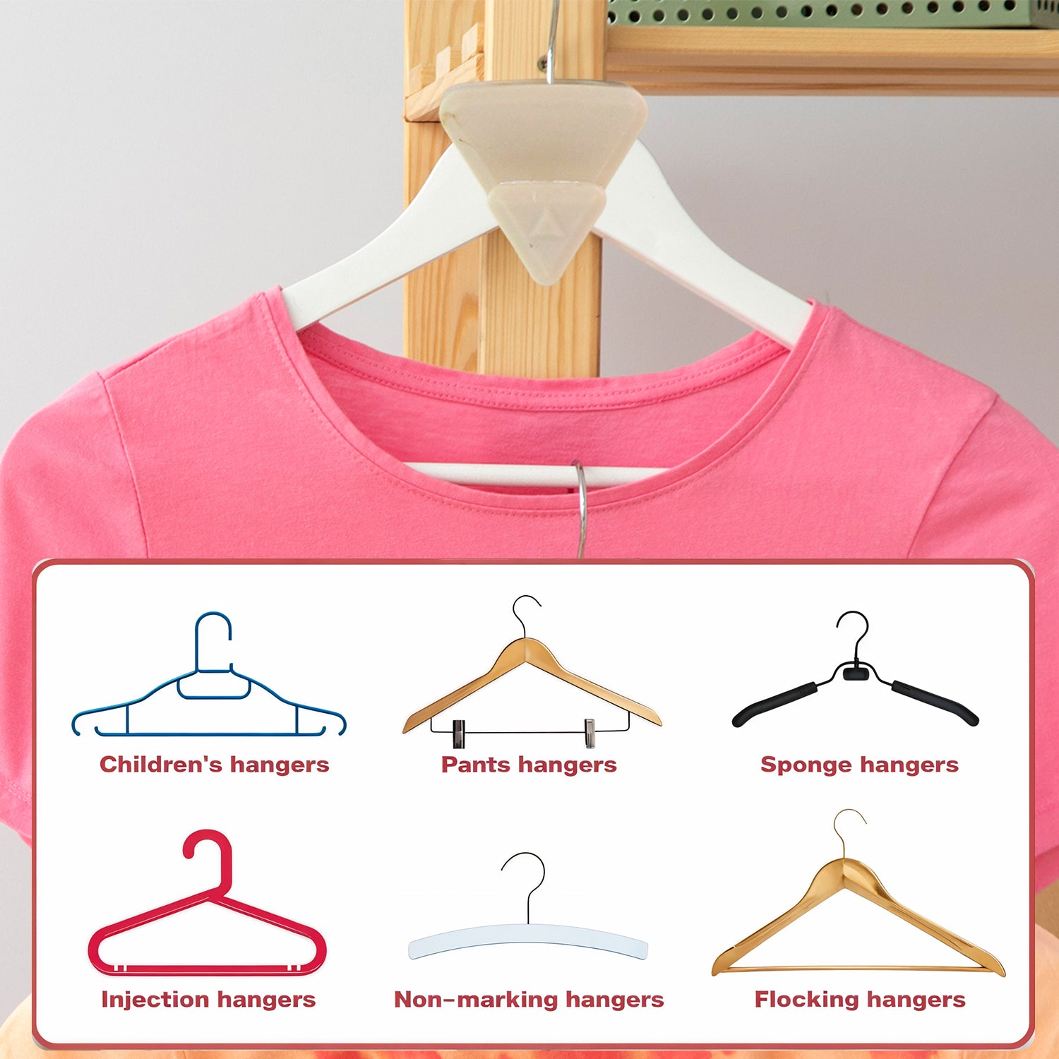 Set of five multi-functional plastic triangle hanger connector hooks by Wukusy for home and kitchen organization.