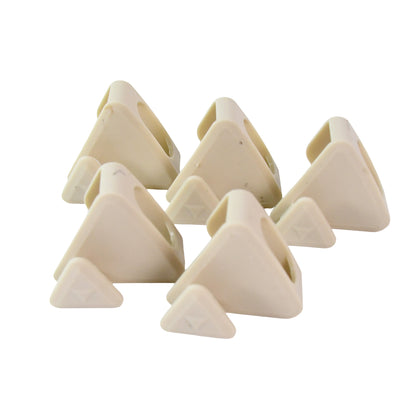 Set of five Wukusy plastic triangle hanger connector hooks for versatile home and kitchen organization.