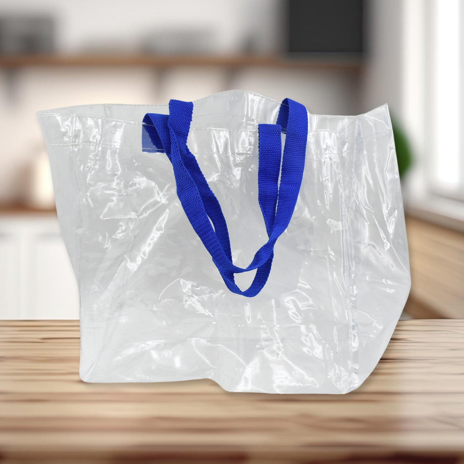 Wukusy transparent multifunctional handle bag for home and kitchen storage, 453014 cm, single piece.
