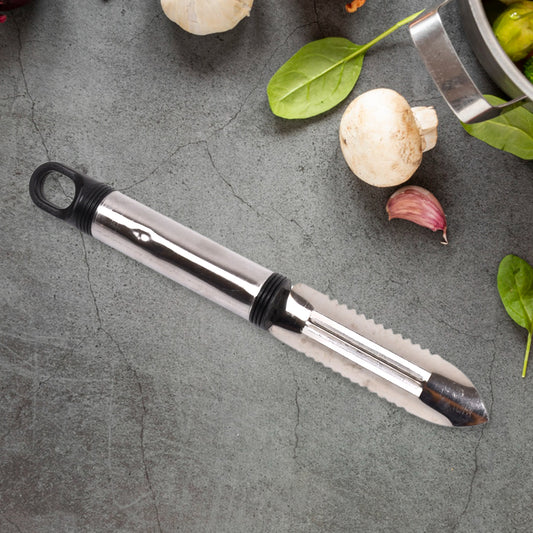 Wukusy 5-piece multifunctional kitchen peeler and grater set with various blades for fruits and vegetables, household use.