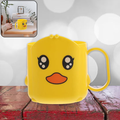 Colorful cartoon plastic toothbrush cup by Wukusy, versatile for bathroom or kitchen use, holds toothbrushes and small items.