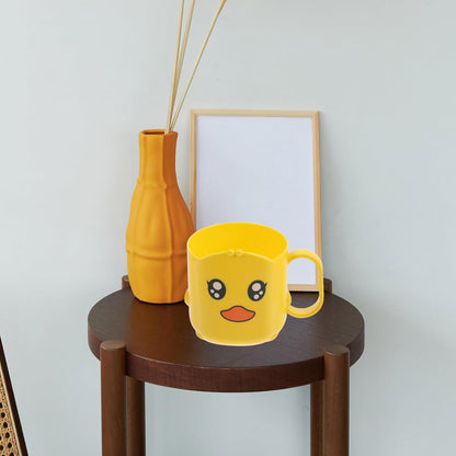 Colorful cartoon plastic toothbrush cup by Wukusy, designed for bathroom organization and convenient dental hygiene storage.