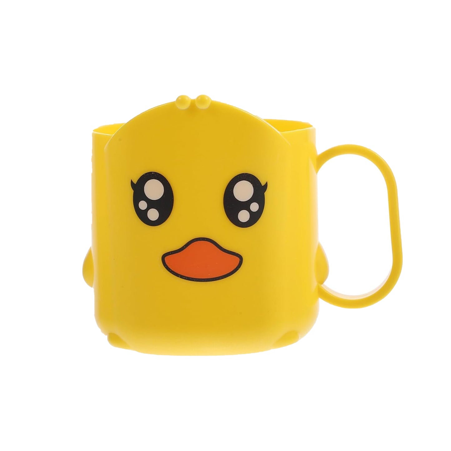 Colorful cartoon plastic toothbrush cup by Wukusy, ideal for holding toothbrushes and bathroom organization in home and kitchen.